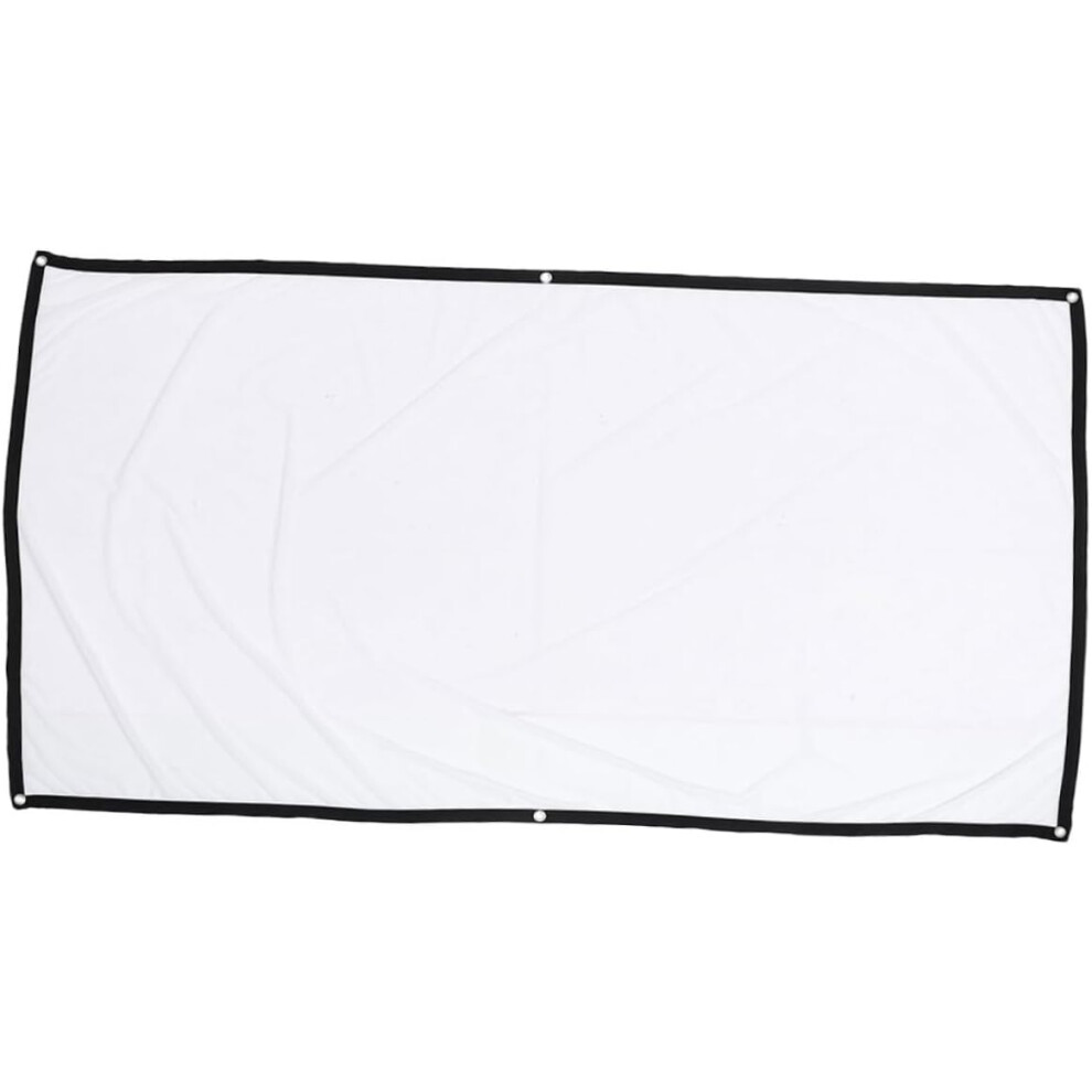Écran de projection portable pliable de 100 pouces, blanc, pour extérieur