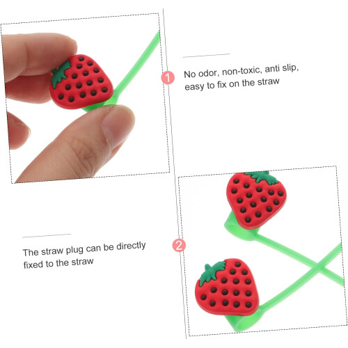 Lot de 2 embouts de paille réutilisables en forme de gourde 2