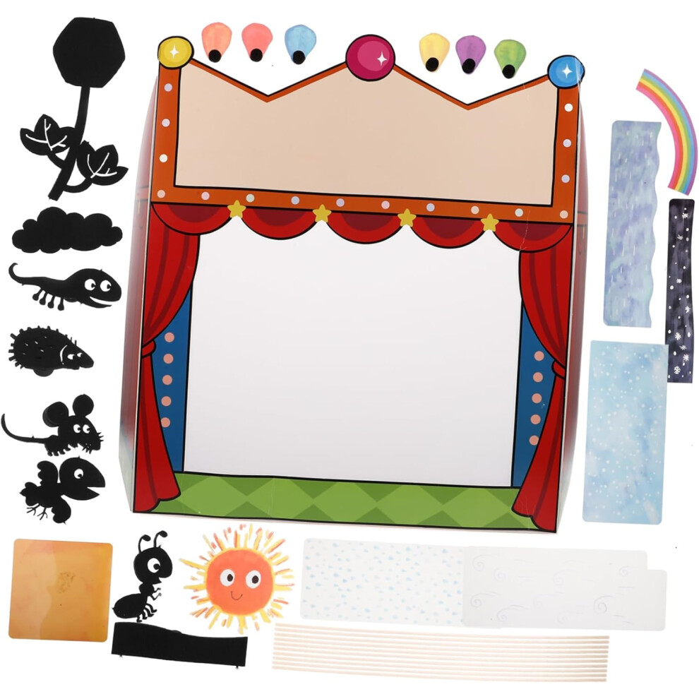 Kit de marionnettes à ombres pour enfants, accessoires de scène de théâtre, développement de la créativité et de la motricité fine