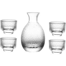 1 ensemble de saké avec pot à saké et tasses Distributeur de saké japonais pour saké froid et chaud Carafe à saké élégante et tasses