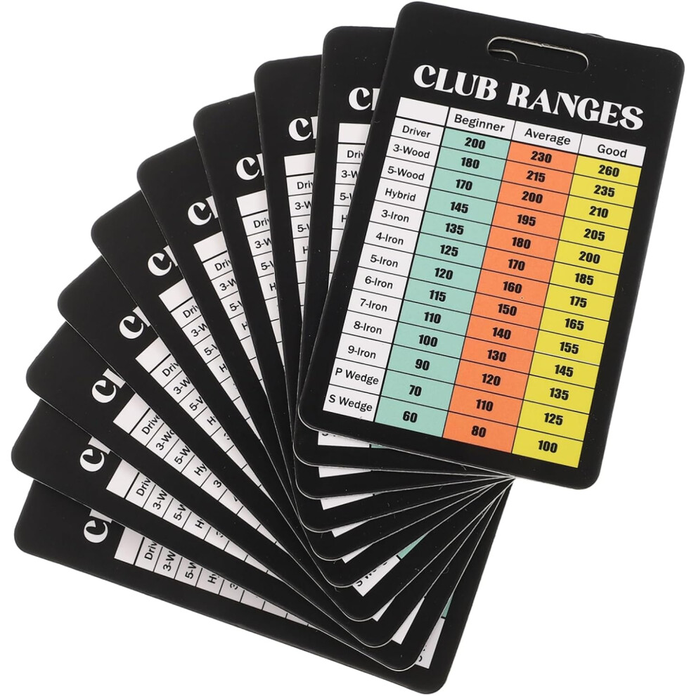 Cartes de score de golf pour tableau de conversion de sac de golf Cartes de règles de golf Outil de golf efficace