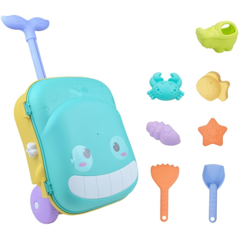 1 ensemble de sable de plage portable amusant pour le bain et la douche d'été, design baleine pour les activités de plein air