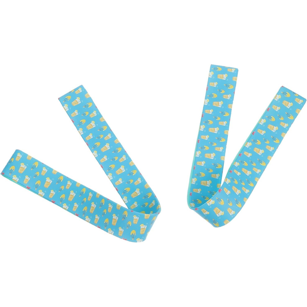 Lot de 2 sangles colorées pour serviettes de plage, chaises, piscines, bols à fruits jaunes