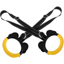1 paire d'anneaux d'entraînement de gymnastique, porte-clés rond, porte-clés en peluche, connecteur de fil extérieur
