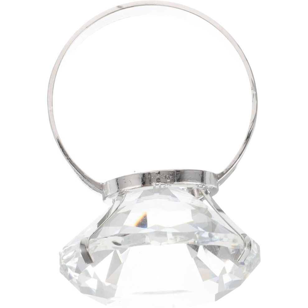 Mariage étincelant pour femmes, fournitures de mariage simulées, accessoires de fiançailles factices, bagues simulées
