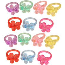 Ensemble de 100 bagues colorées en résine, bijoux de doigt pour couleurs aléatoires, accessoires amusants et lumineux pour se déguiser et jouer