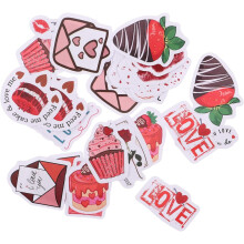 Lot de 46 autocollants en forme de cœur pour décorations de scrapbooking, étiquettes d'amour pour albums, faciles à décoller