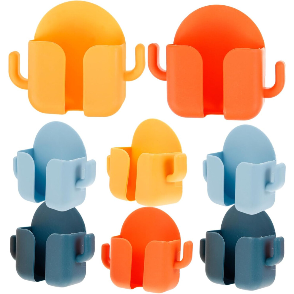 Support mural pour téléphone portable, 8 pièces, adhésif, en forme de crabe, pour le bureau et la maison