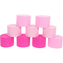 9 rouleaux de banderoles en papier crépon pour décoration de fête, anniversaire, mariage, festival