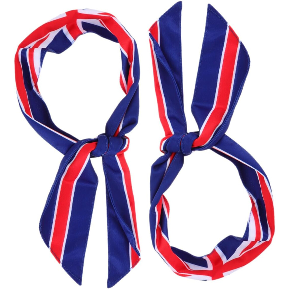 Lot de 2 bandanas de sport, bandeau athlétique pour cheveux, large bandeau anti-transpiration, drapeau, bandana de sport