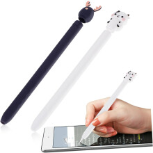 Crayons mignons, lot de 2 protège-stylets, housse en silicone pour stylet