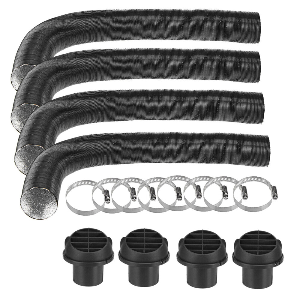 4Pcs 42mm Heater Duct Pipe Tube Air Duct Vent For Air Diesel Heater 4 Holes