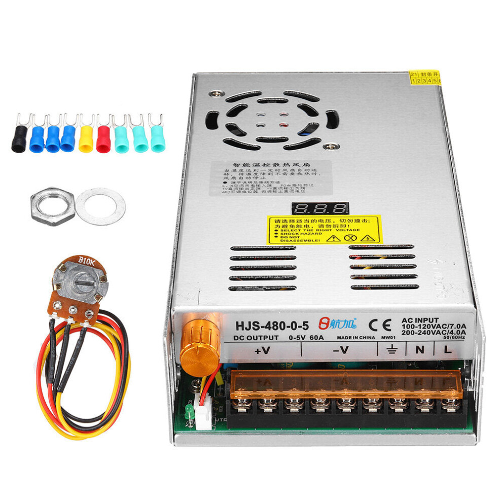 (0-300V 1.6A) 480W Digital Display Switching Power Supply Adjustable Voltage 110/220V Ac To 5V 12V 24V 36V 48V 60V 80V 120V 160V 220V 300V 8727971218143