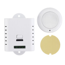 (White, 315MHz) Wide Voltage AC85V-250V Wireless Remote Control Switch + Round Button Transmitter