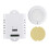 (White, 315MHz) Wide Voltage AC85V-250V Wireless Remote Control Switch + Round Button Transmitter 1