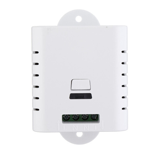 (White, 315MHz) Wide Voltage AC85V-250V Wireless Remote Control Switch + Round Button Transmitter 2