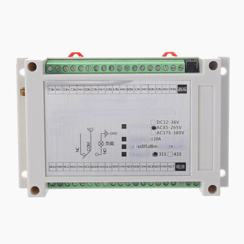 (12V-48V) 12V-24V 220V 12-way 10A Industrial-grade High-power Wireless Switch Learning Code Switch with 12-key Remote Controller 1