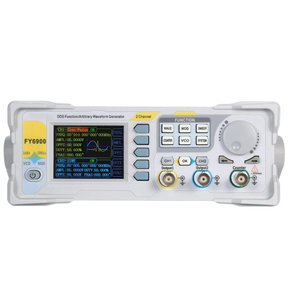 (Eu Plug) 100Mhz Signal Generator High Precision Digital Dds Dual-Channel Function Signal/Arbitrary Waveform Generator 8727971254431