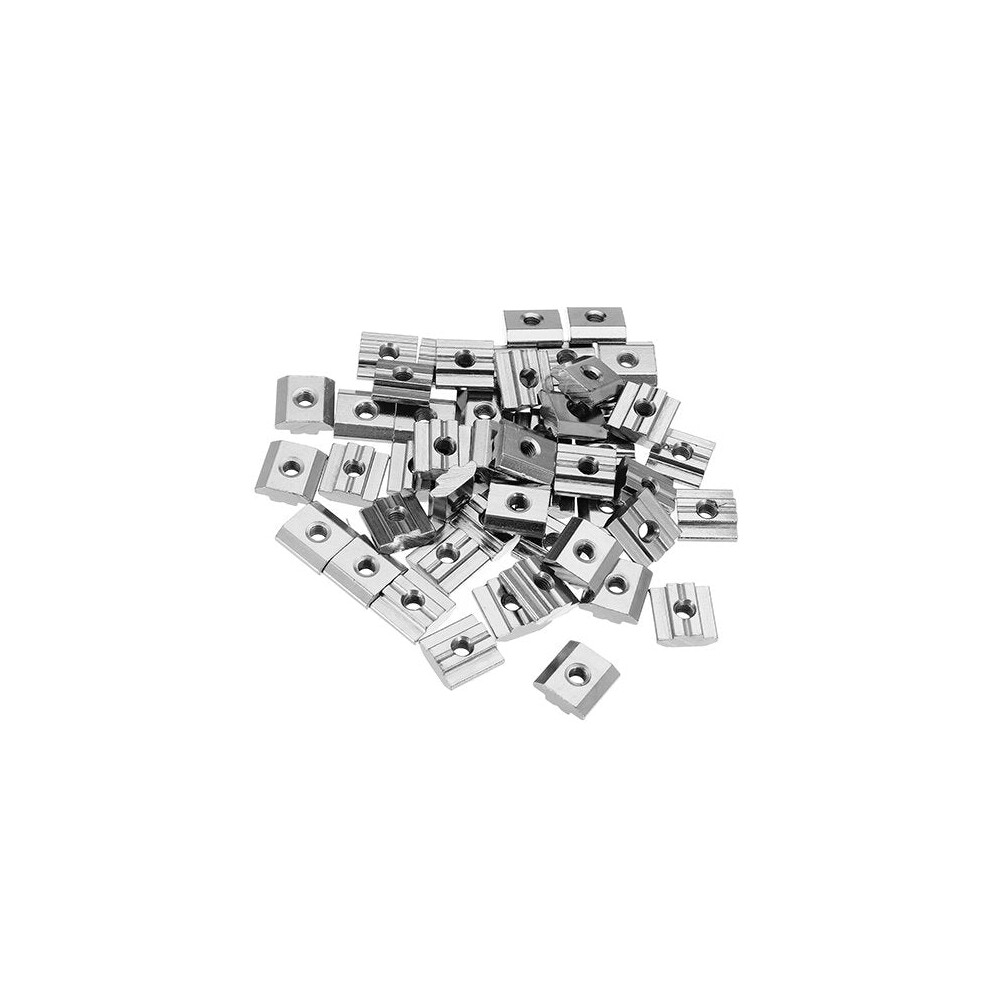 50Pcs M5 T Sliding Nut Carbon Steel Zin Plated T Sliding Nut For 3030 Aluminum Profile 9078193534856