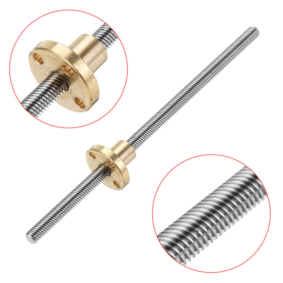 150Mm T6 Lead Screw 6Mm Thread 1Mm Pitch Lead Screw With Flange Copper Nut 9078193483925