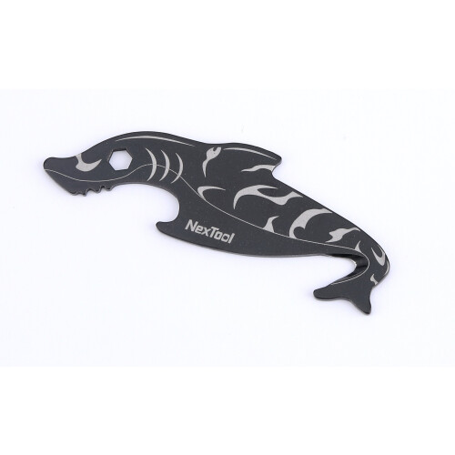 (Black) Multi-function Box Opener Cutter Sharks Mini Portable EDC Tool Outdoor Camping