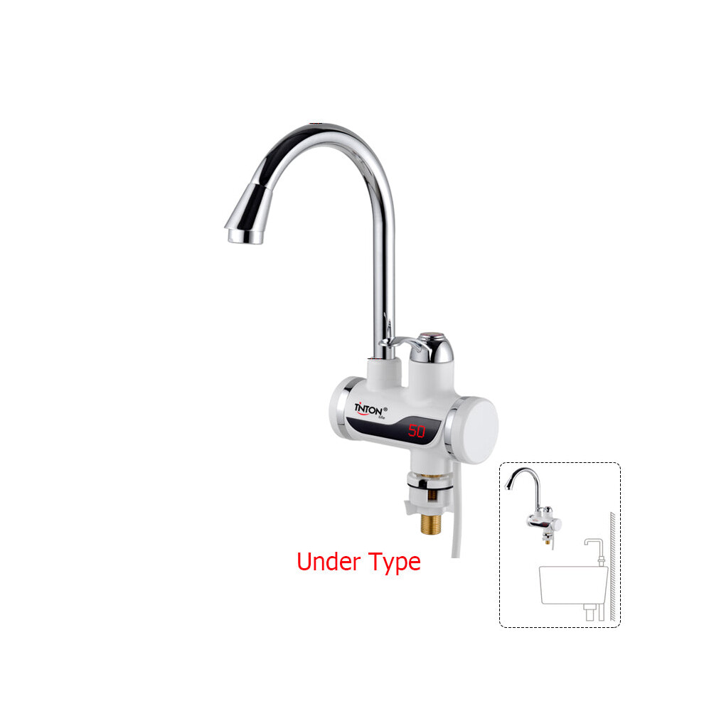 Instant Tankless Electric Water Heater Kitchen Heating Tap Faucet With Led 3654657662189