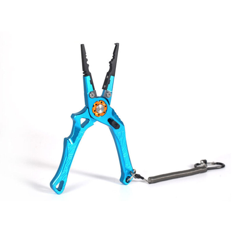 (Blue) Multifunctional Fishing Pliers Edc Tactical Pocket Fishing Line Cutter Fishing Equipment Outdoor Camping Hunting 6112212499368