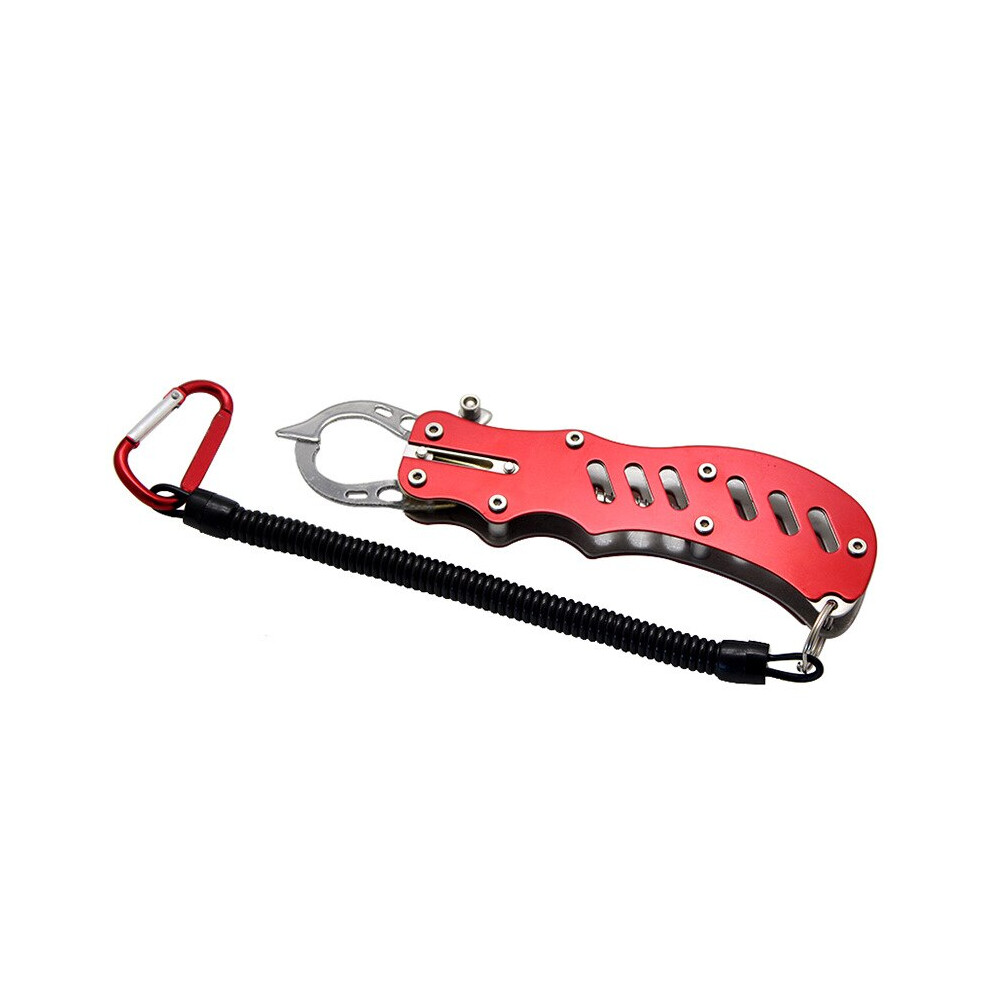 (Red) Stainless Steel Fishing Pliers Fish Lip Gripper Fish Controller Clamp Fish Hook Catcher Remover Fish Tool Fishing Accessories