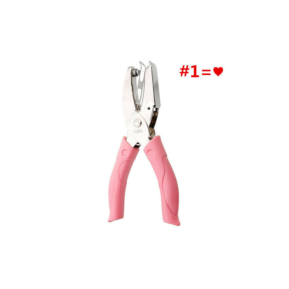 (Love-Shaped) 155mm Stainless Steel Manual Hole Puncher Pliers DIY Hand Tool - 5 Size
