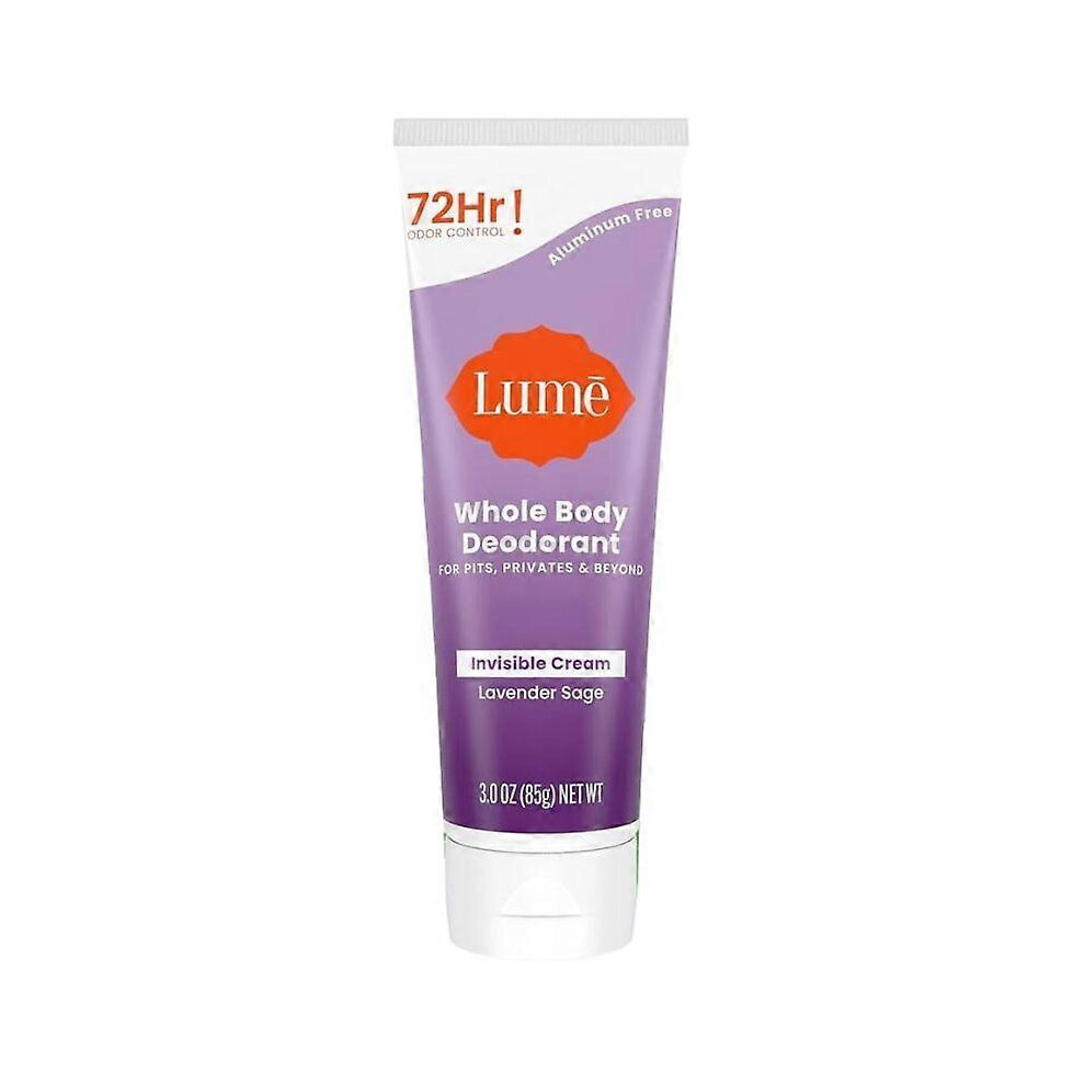 (purple) Lume Whole Body Deodorant Cream Clean Tangerine Skin Safe 72Hr Odor Control