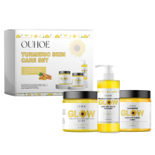 OUHOE Turmeric Skin Care Set, Fresh And Clean Hydrating Oil-Control Fade Out Fine Lines Firming Haun White Treatments