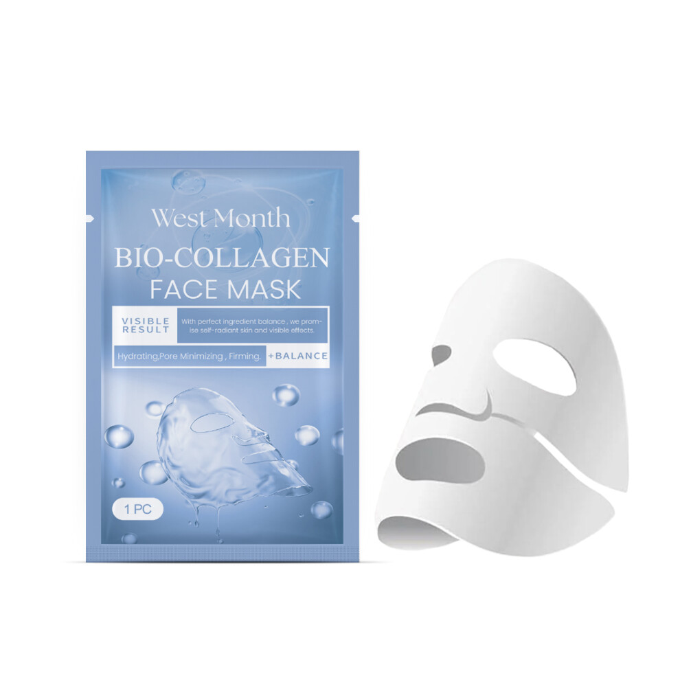 West&Month Bio Collagen Real Deep Mask, Deep Hydrating Elastic Firming Skin Brightening Skin Hydrating Mask