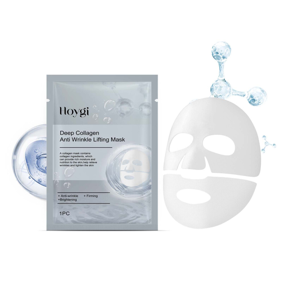 Hoygi Collagen Anti-Wrinkle Mask, Facial Facial Moisturizing, Hydrating, Firming And Smoothing Fine Lines Mask