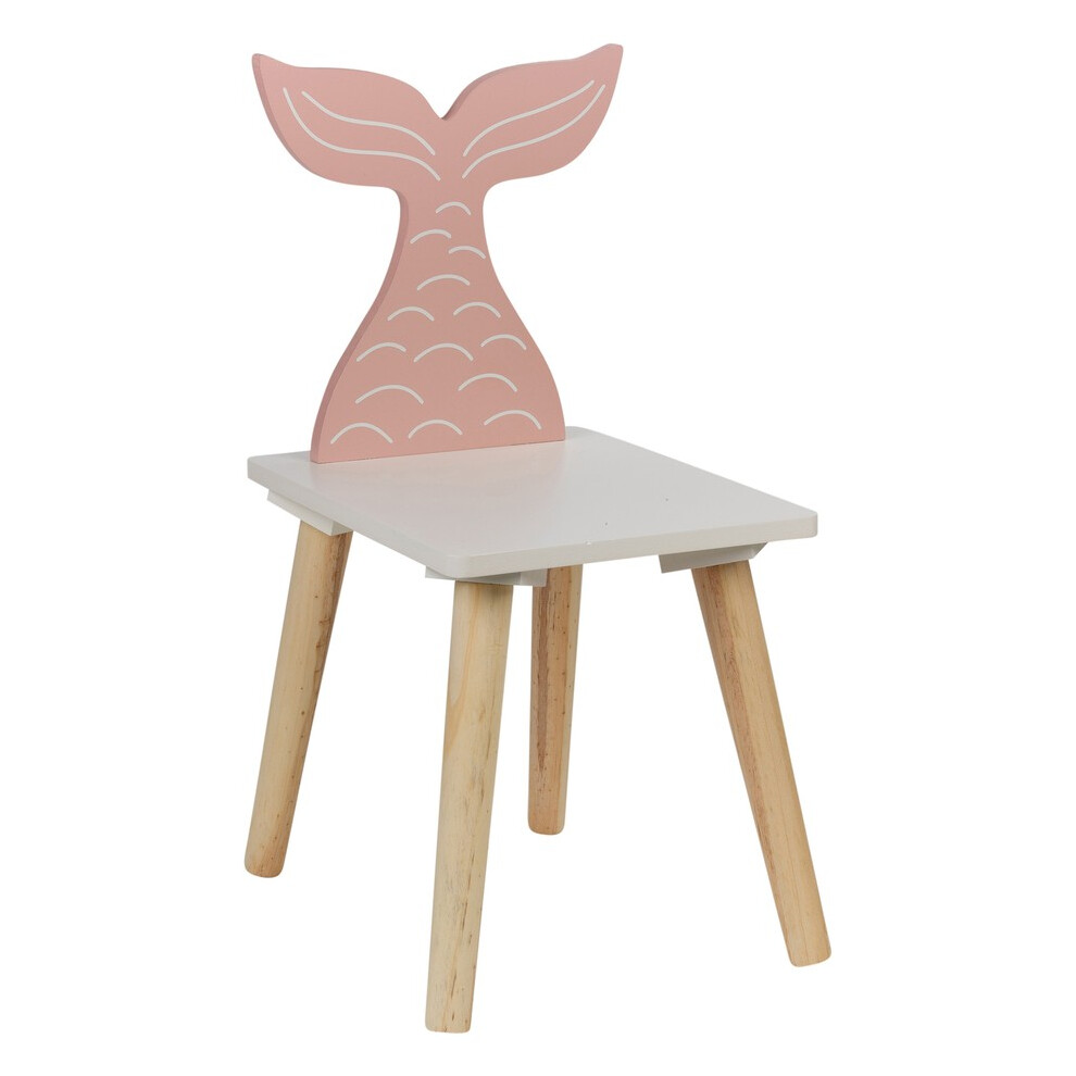 Urbn Living (1 X Fishtail) Children Kids Wooden Chair Playroom 24X29.5x52cm