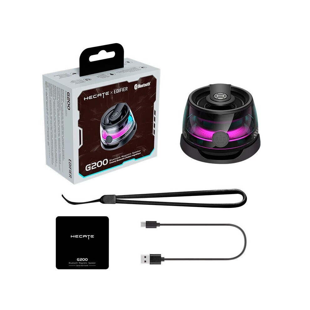 (Black) Edifier Portable Bluetooth Speaker Hecate G200 Rgb Lighting Magnetic Speaker Bt5.3 Mini Sound Box 7 Black 9008532402065