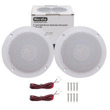 (white, 4"-Speaker) Herdio 4'' 160W Waterproof Ceiling Marine Speaker Surround Sound Speaker For Kitchen Bathroom Yacht