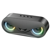 (black) Subwoofer Cool Light Wireless Portable Bluetooth 5.2 Speaker Surround Sound Family Party Karaoke Boombox