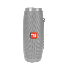 (TG-157-Gray) LED Portable Bluetooth Speaker Wireless Subwoofer Dual Bass Column Boombox BT AUX TF Music Play For