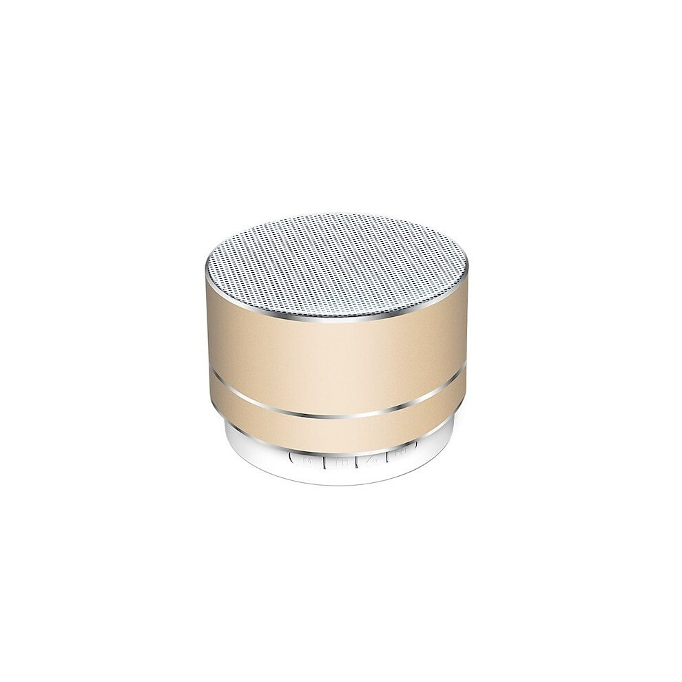 () A10 Wireless Tooth Speaker Small Steel Gun Subwoofer Portable Mini Gift Card U Disk Tf Outdoor Gold/Blue 9008532407978