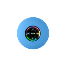 (Blue) Mini Bluetooth Speaker Waterproof Bathroom Audio Wireless Shower Speakers RGB Light for Phone Soundbar