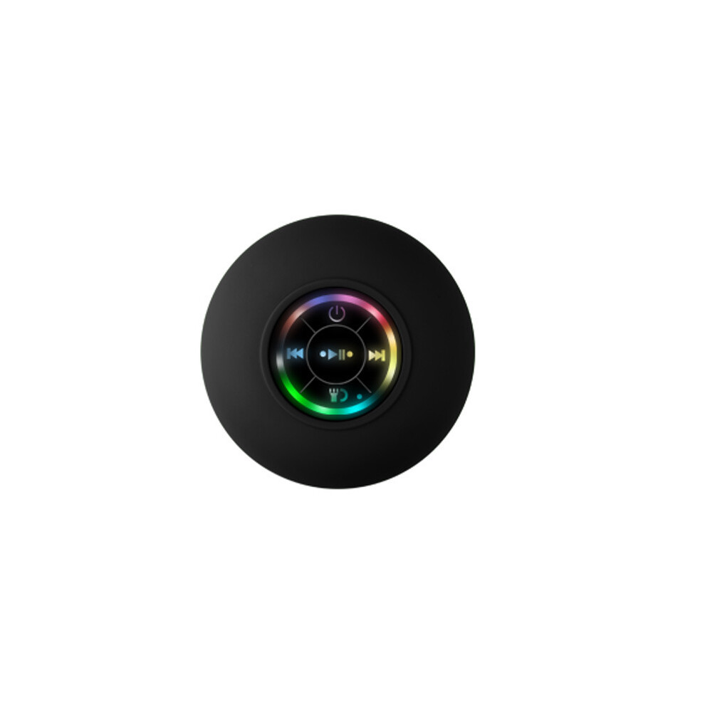 () Mini Bluetooth Speaker Waterproof Bathroom Audio Wireless Shower Speakers Rgb For Phone Soundbar Black/Light 9008532406087