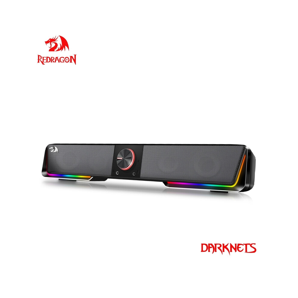 Redragon Gs570 Darknets Support Bluetooth Wireless Aux 3.5 Surround Rgb Speakers Column Sound Bar For 9008532408678