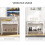 Homcom HOMCOM Console Table Sofa Side Desk with Storage Shelves Drawers for Entryway 5