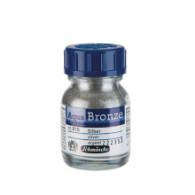 Schmincke - Aqua-Bronze silver 20 ml 15 815 032 shiny metallic effects on gouache and watercolor paintings paper cardboard painting board canv