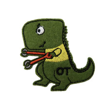 ReelFun Dinosaur OT Ergoterapeut Broderet Iron On Patch Doctor Gift