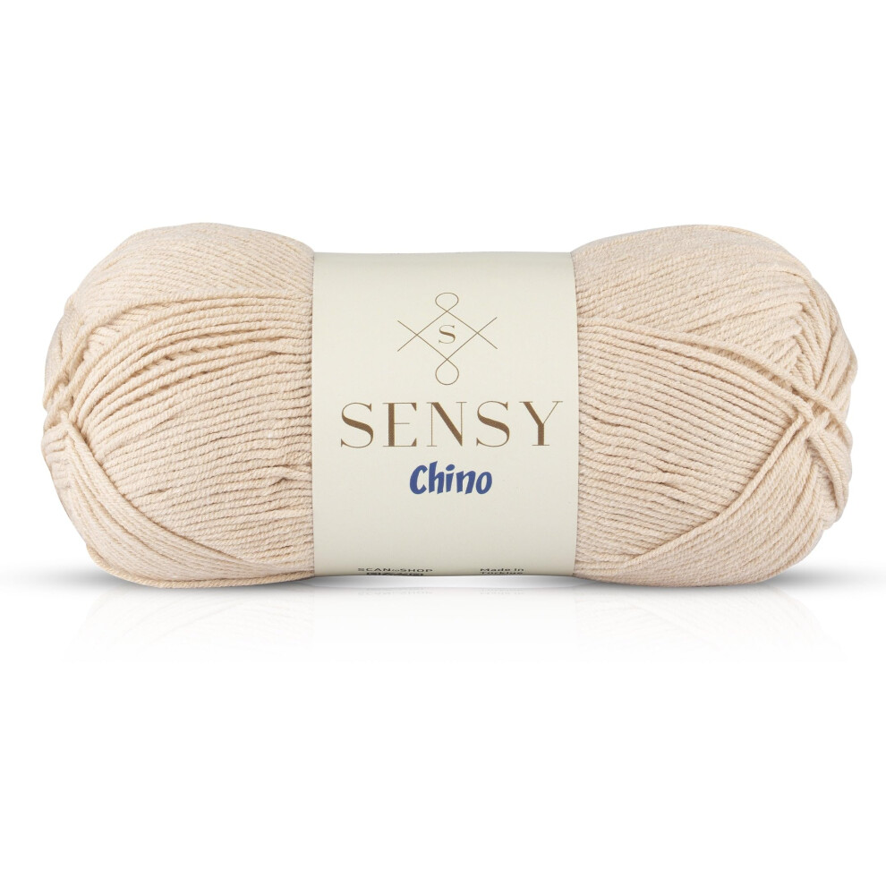 Sensy Chino Zacht Katoenen Garen Zacht Baby Katoenen Garen Amigurumi Garen 3,5 oz 360 Yards Gauge 2 Fine (Latte)