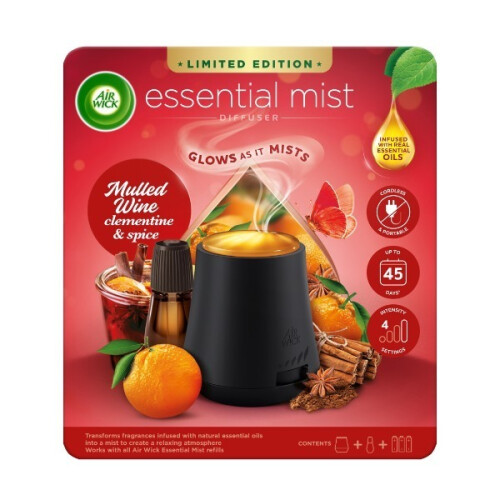Air Wick 1xAir Wick Essential Oil Mist  Kit, Diffuser & Refill - Mulled Wine