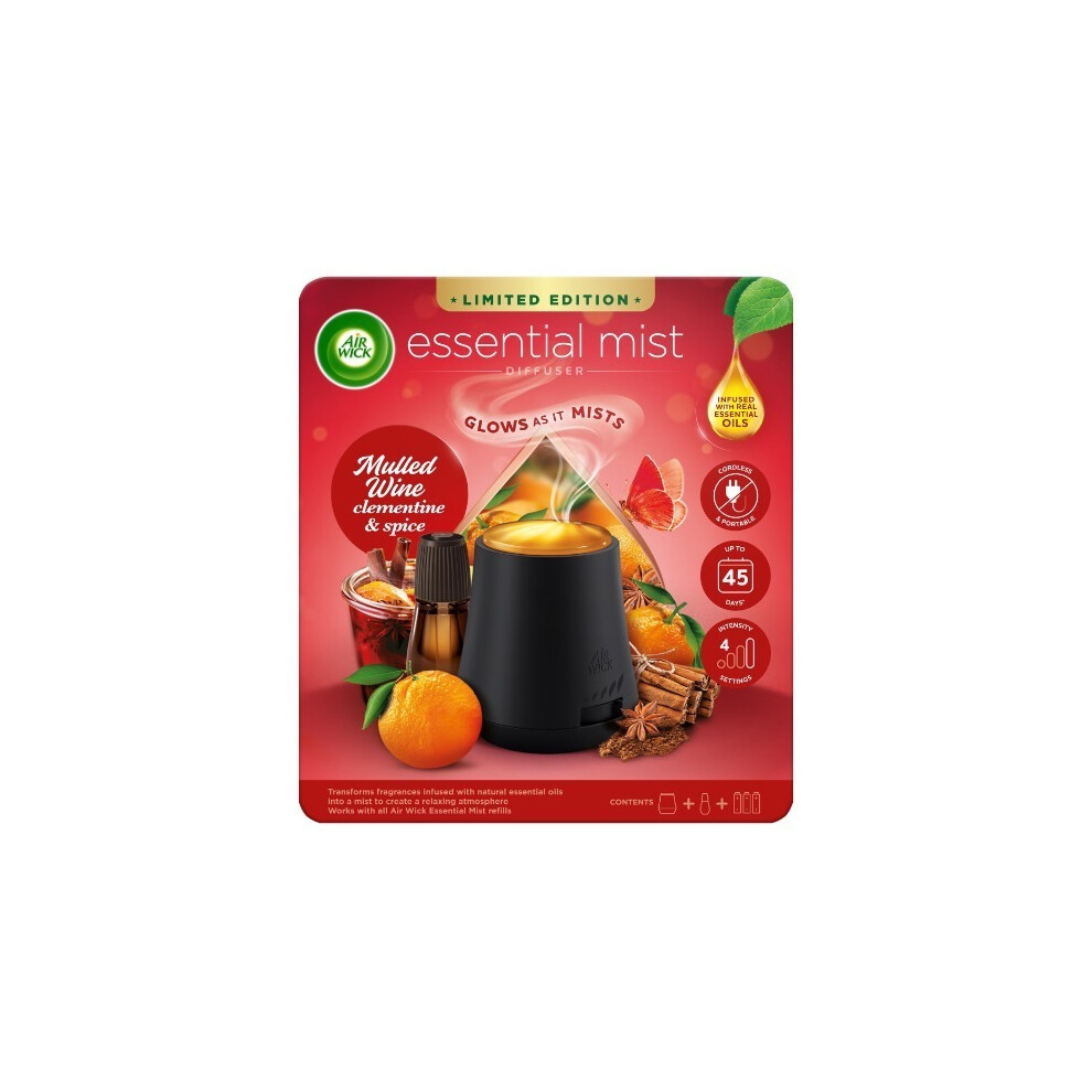 1xAir Wick Essential Oil Mist  Kit, Diffuser & Refill - Mulled Wine
