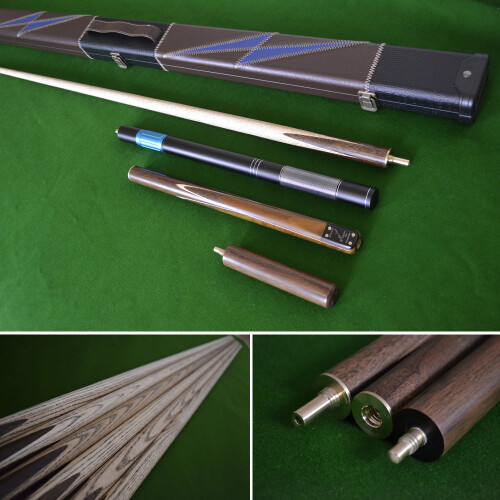 57" Handmade 3/4 Snooker Cue Set With Stunning Case + Extensions