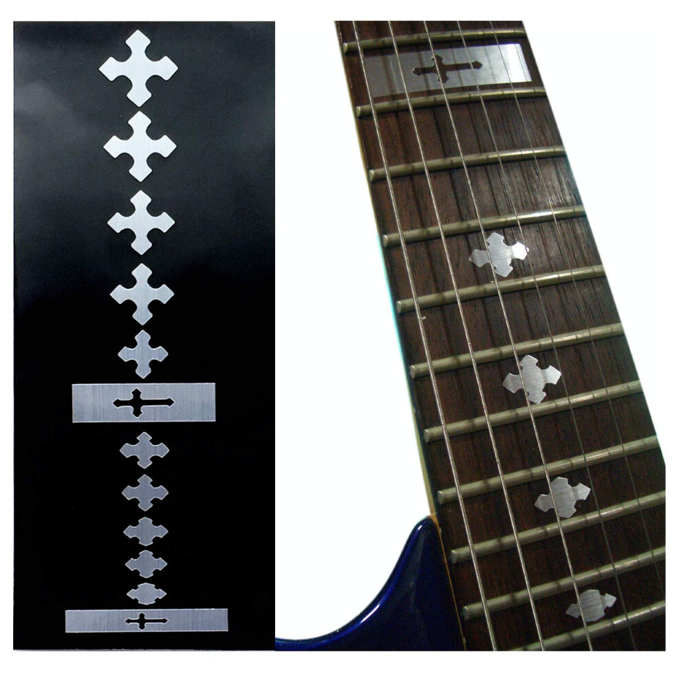 Inlaystickers - Pennarelli Per Chitarra E Basso - Cross - Metallico F-070CR-MT-image